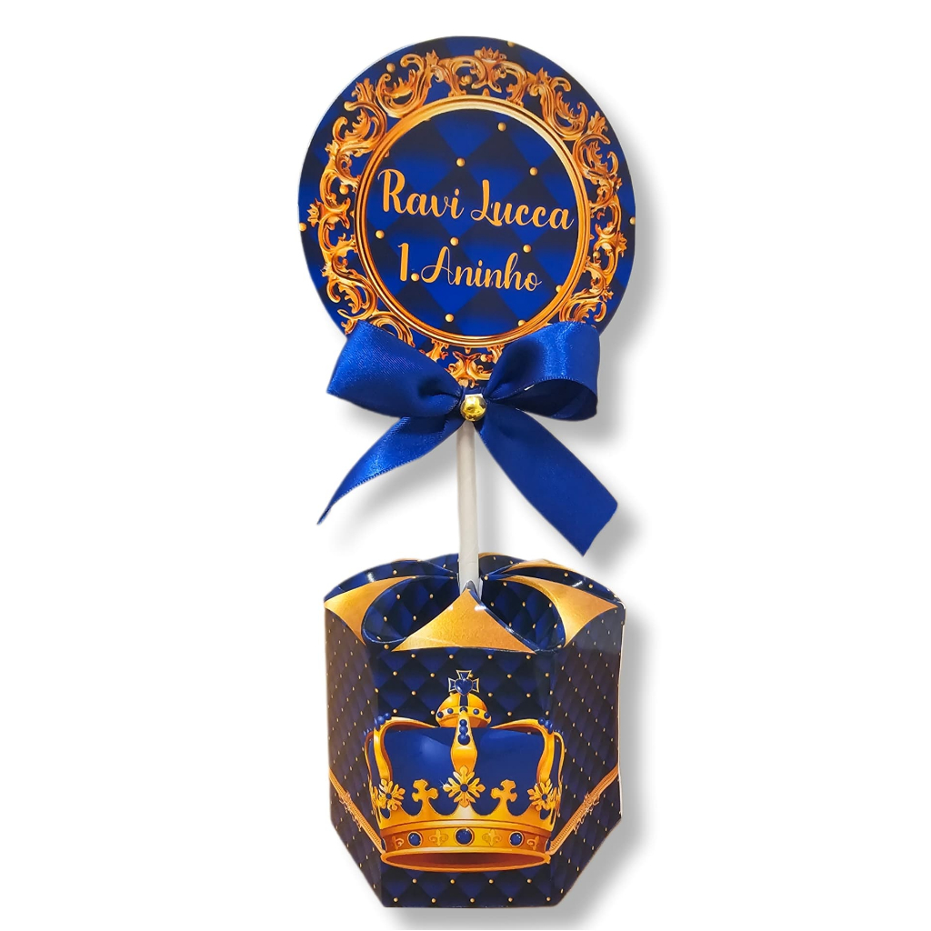 10 Centro de mesa Realeza Azul Kit Festa Chá Revelação Aniversário em Oferta na Shopee