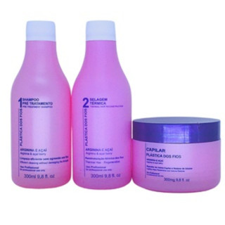 kit Plástica dos fios Selagem + B-TOX Matizador 3×300 ml em Oferta na Shopee