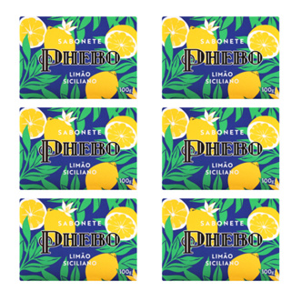 Sabonete Barra Phebo Limão Siciliano 100g Kit 6 Unidades em Oferta na Shopee