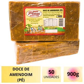 Pacote Doce de Amendoim Caseiro (PÉ) 900g C/ 50un - Paçoca tipo Pé - Doces Piaui - Festa Junina em Oferta na Shopee