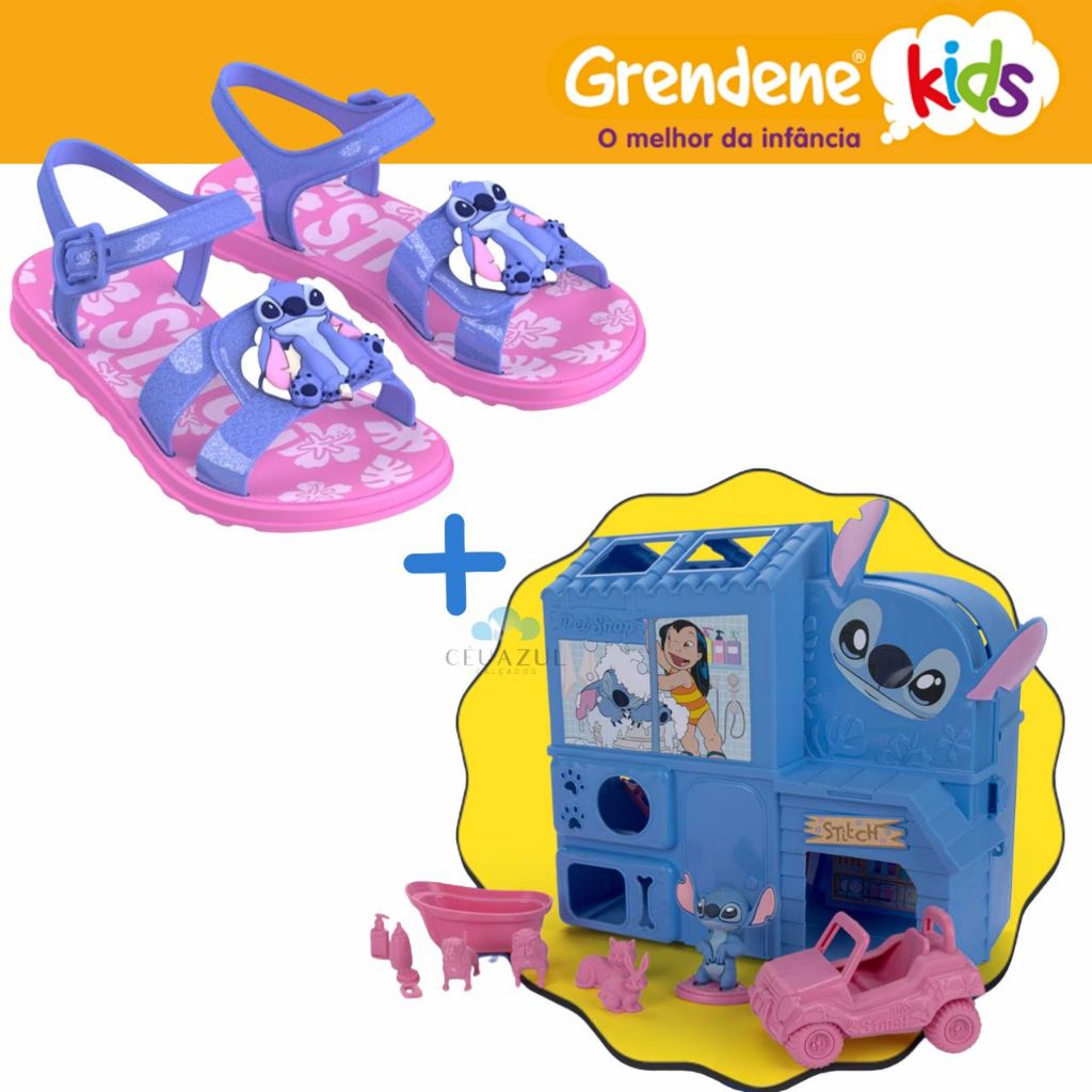 Sandália Feminina Infantil Grendene Stitch Pet Shop Lançamento em Oferta na Shopee