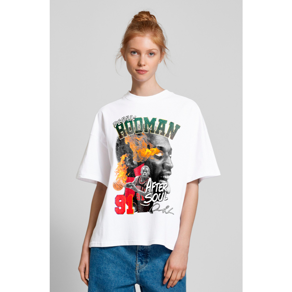 Camiseta Aftersoul | Dennis Rodman | Streetwear | Oversized | 100% algodão | Moda Urbana | Plus Size
