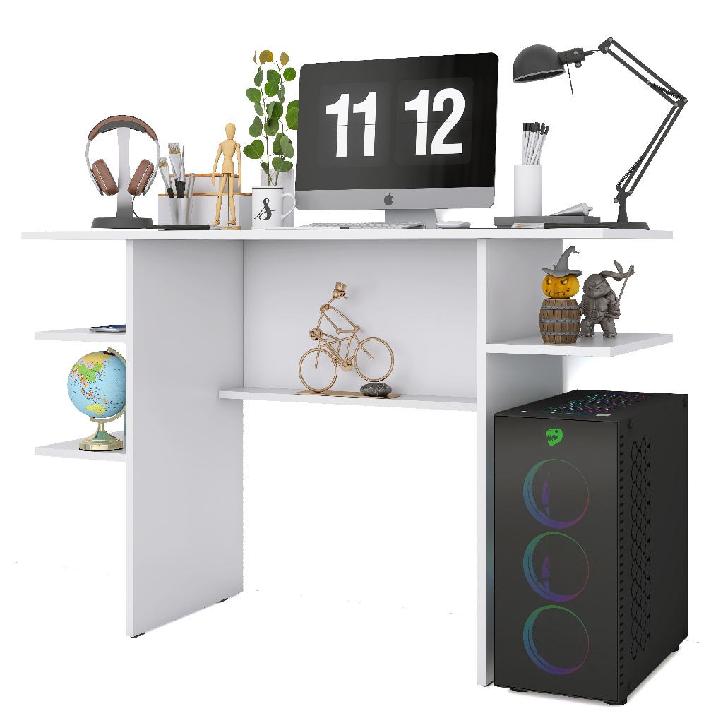 Mesa Multiuso Branca para Computador - Ideal para Quarto, Sala e Escritório