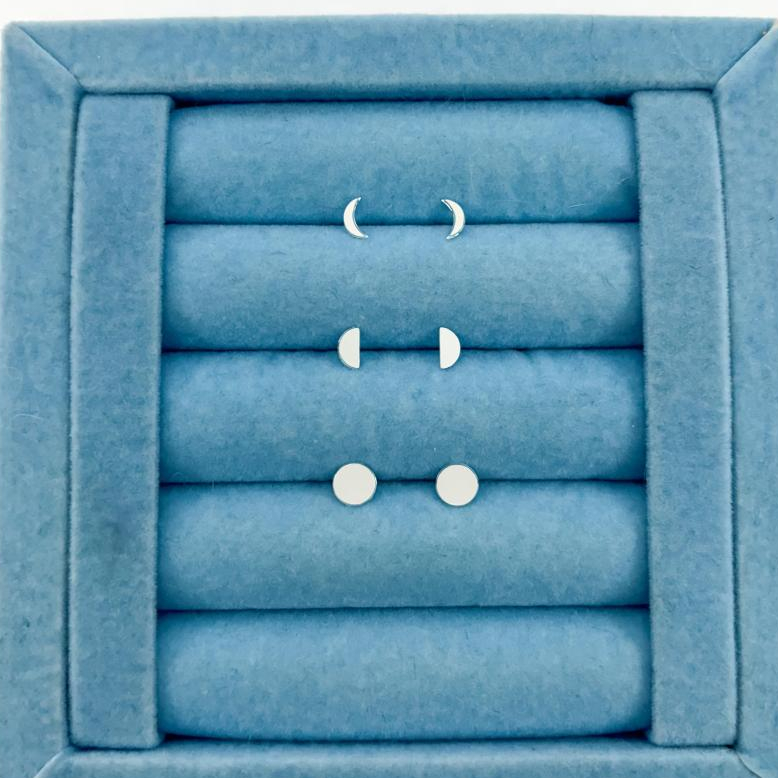 Trio Fases da Lua - Banhado a Prata em Oferta na Shopee