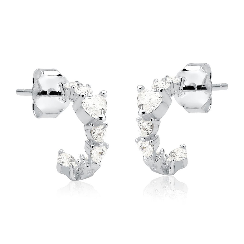 Brinco Argola de Prata 925 Redonda com Zircônia | Várias Cores em Oferta na Shopee