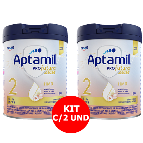 KIT C/2 FORMULA INFANTIL APTAMIL PROFUTURA GOLD 2 800G