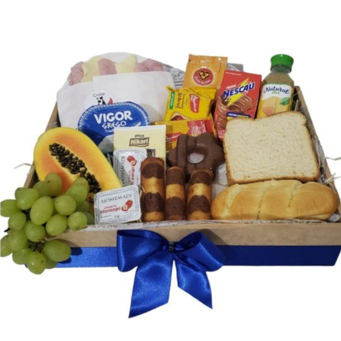 Bandeja  20x20 cesta café da manhã dia das mães namorados pais achadinhos shopee cesta de chocolate