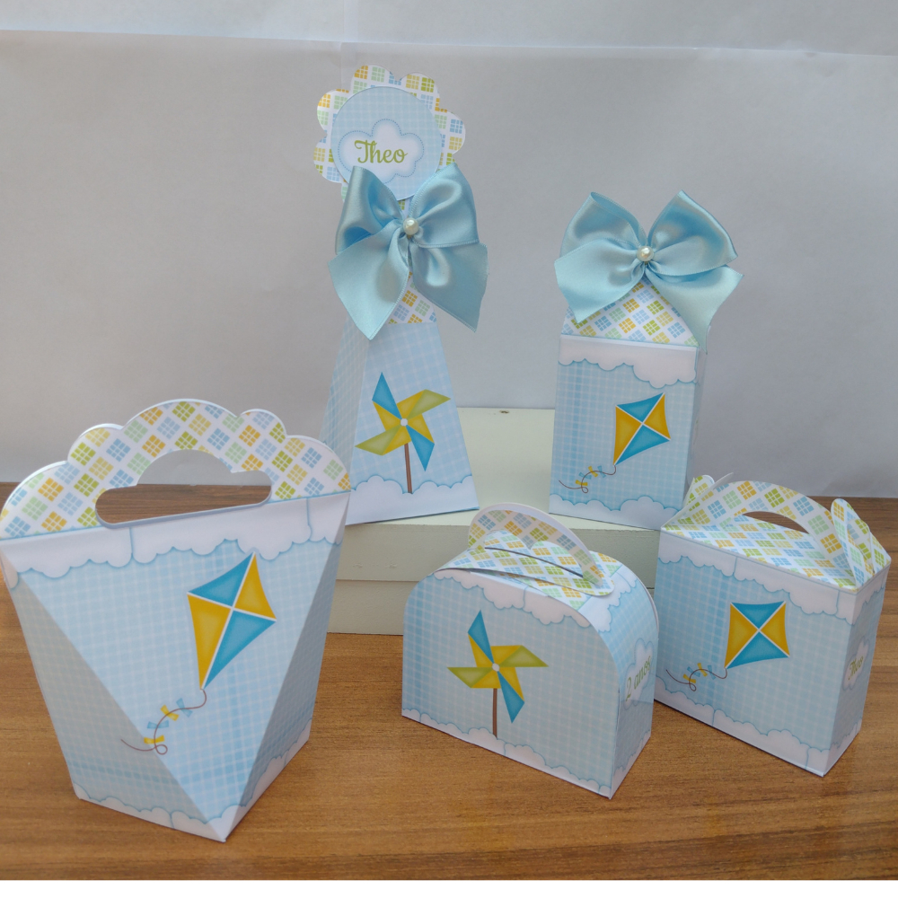 PEGUE E MONTE - Kit Festa Personalizados CATAVENTO  Lembrancinhas Caixinhas para Aniversário