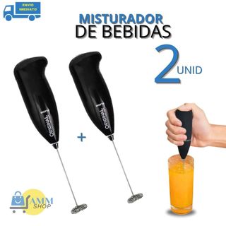 Kit 2 Unidades Mini Mixer Elétrico Misturador de Bebidas  Fuê Portátil Mixer Misturador Multiuso