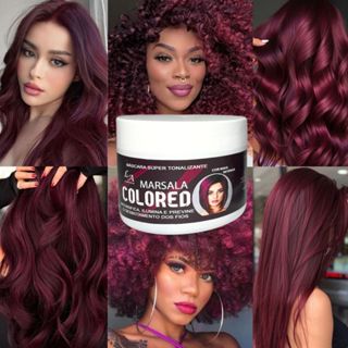 Tonalizante Marsala (Vinho) - S/ Amônia - Resultado 100% Natural La cosméticos 300g em Oferta na Shopee