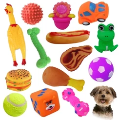 Kit 5 Mordedor Pet Brinquedos De Borracha Para Cães Cachorro Com Barulho