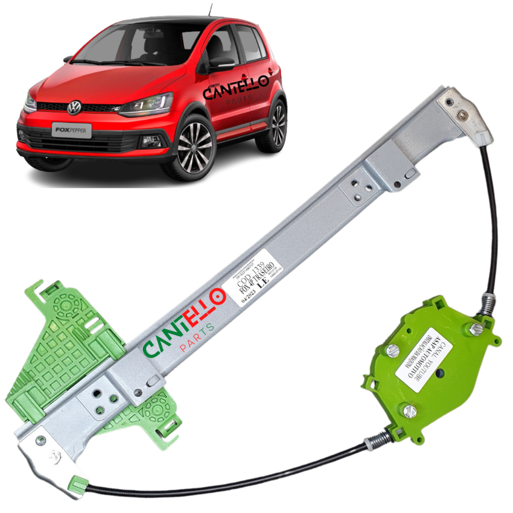 Máquina Vidro Elétrica Traseira Esquerda VW Fox 2003 a 2021 SpaceFox 2006 a 2021 CrossFox 2005a 2021