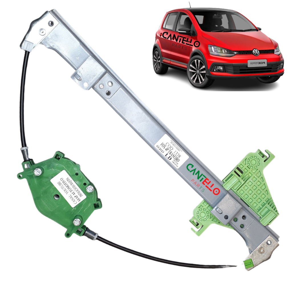 Máquina Vidro Elétrica Traseira Direita VW Fox 2003 a 2021 SpaceFox 2006 a 2021 CrossFox 2005 a 2021
