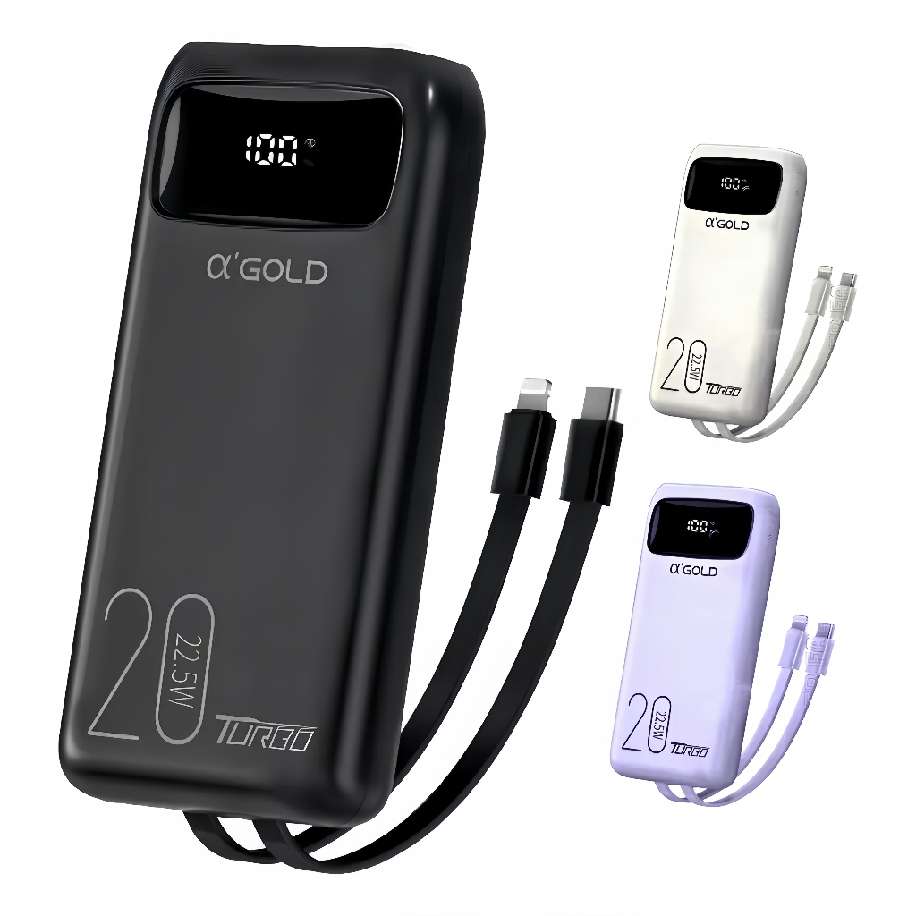 Power Bank Carregador Portátil 20.000mah Turbo 22.5w Agold BTE-38