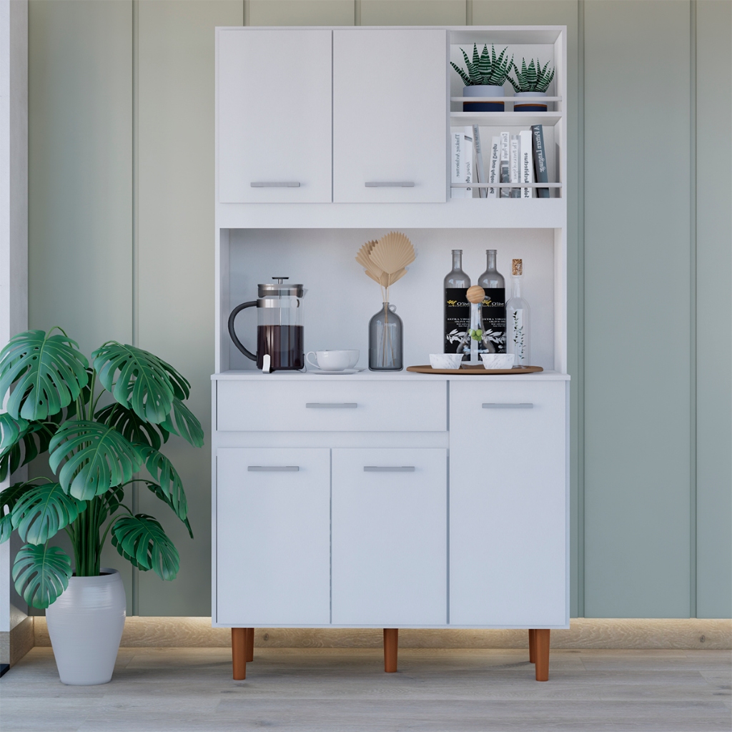 Lançamento Cozinha Compacta Balcão E Armário Aéreo Elegante E Funcional Ideal P/ Qualquer ...