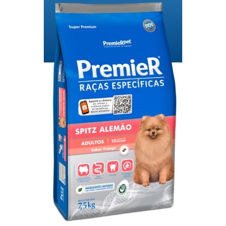 Ração Premier Raças Específicas Spitz Alemão Adulto Frango 1kg