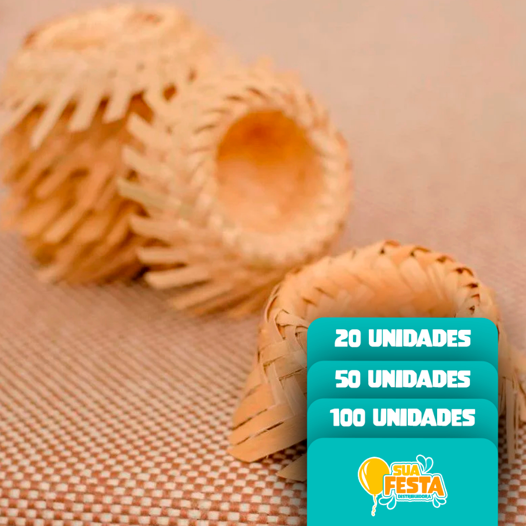 Kit 150 Unidades de Mini Chapéu de Palha Decorativo – Festa Junina e Arraiá- Enfeite de festa, Lembrancinha e Decoração em Oferta na Shopee