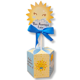 10 Centro de mesa Primeira Volta ao Sol Kit Festa Chá Revelação Aniversário em Oferta na Shopee