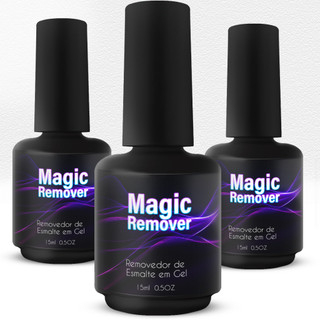 3, 2 e 1 Magic Remover Lirió Removedor Esmalte Em Gel Unha 15ml