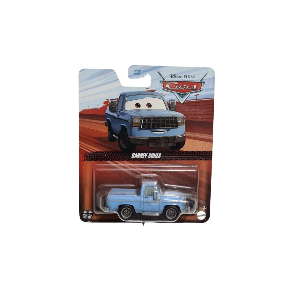 Miniatura Barney Cones - Carros Disney Pixar - Miniatura Die-Cast Mattel HTX84