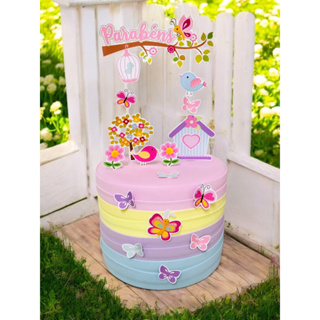 bolo fake Jardim encantado 20x15 em Oferta na Shopee