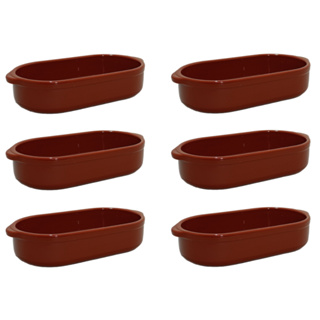 Kit 6 Assadeiras 750ml Marrom Plástico Premiun Reforçado Feijoada Arroz Fritas Porções Restaurante em Oferta na Shopee