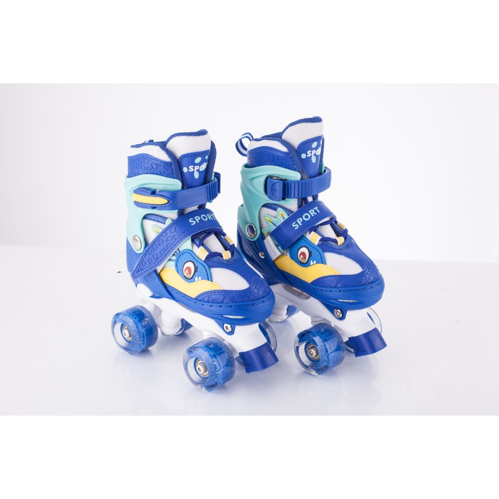 Patins 4 Rodas ARCO IRIS Com Luz De Led E Glitter Top Patins