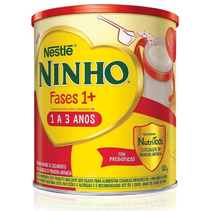 Fórmula Infantil Ninho Fases 1+ Nestlé 1 a 3 anos 800g