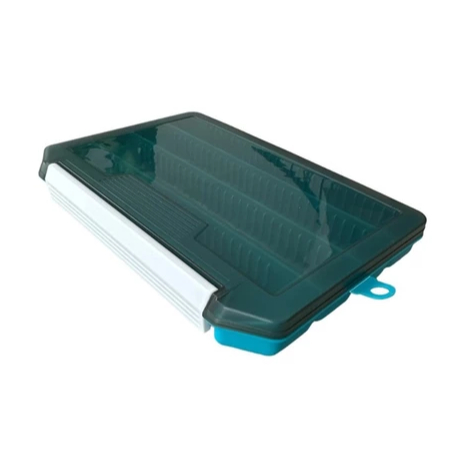 Caixa Organizadora de Pesca 20,5x14,5x3 cm com Trava e Divisórias – Armazena Iscas e Acessórios – Modelo DW-006 Deyu
