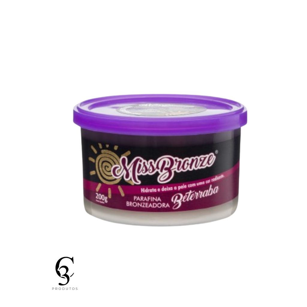 Parafina Bronzeadora Com Ativador de Bronze Beterraba Miss Bronze 200g