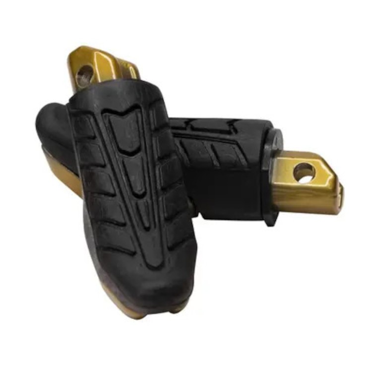 Par Pedaleira Traseira Cb Twister 250 2016 2017 2018 2019 2020 2021 2022 2023 2024 Dourado