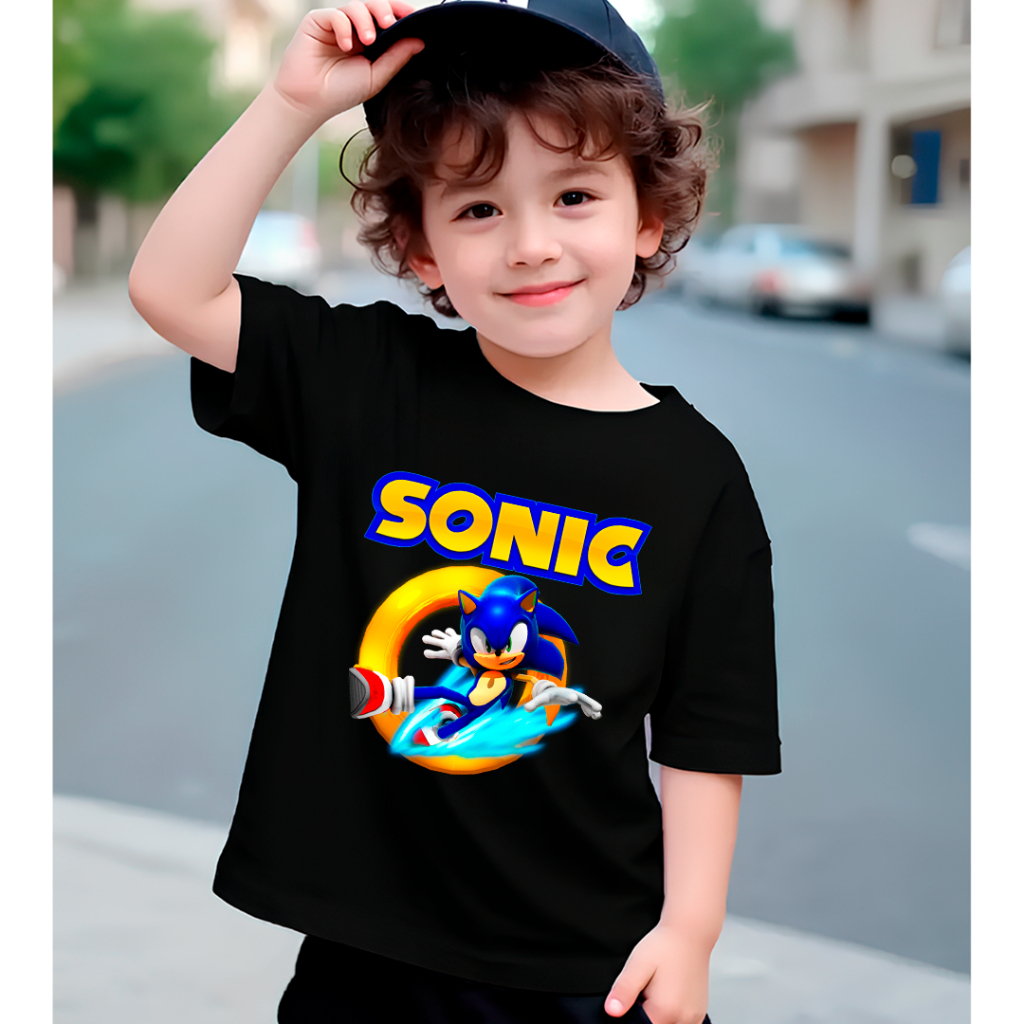 Camiseta Sonic Filme Camisa Masculina Feminina Adulto e Infantil 100% Algodão Presente