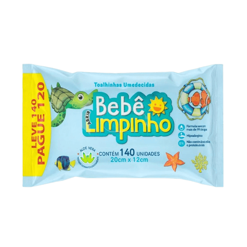 Toalhas Umedecidas Bebe Limpinho Leve 140 Pague 120 Especial