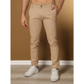 Calça de Sarja Social Masculina Bolso Embutido Slim Fit  Fino