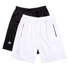 2 Bermuda Short Fit Refletivo Com Zíper Masculina Casual- Treino- Academia -Esportes- Exercícios