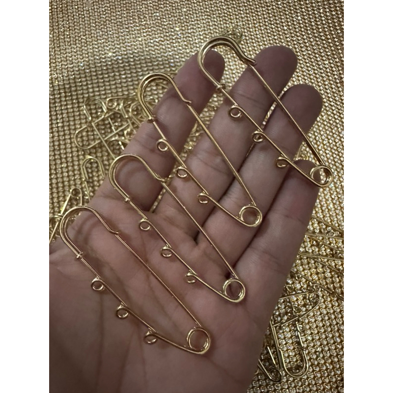 Alfinete de segurança com 3 argolas 60mm-3unid