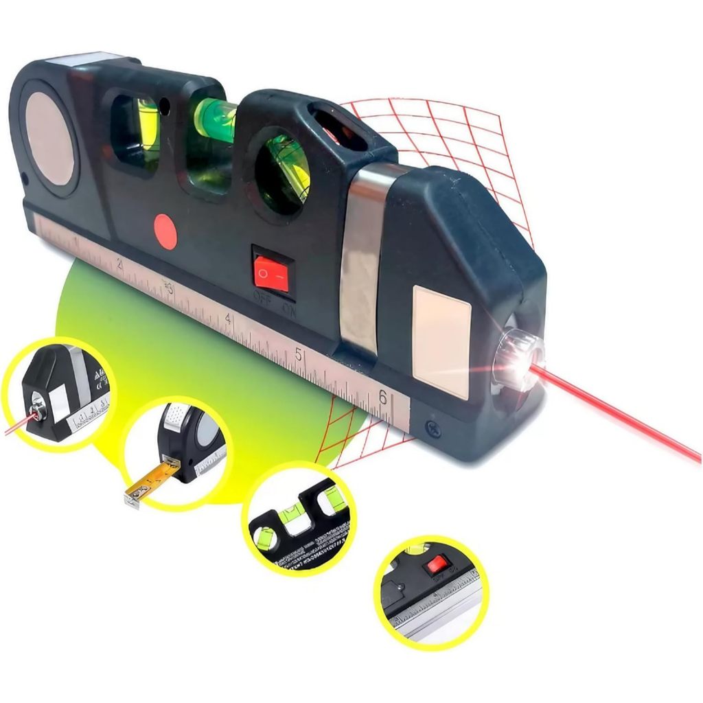 Nível Laser Multifuncional Level Pro3 - Precisão Profissional com 3 Linhas e Trena Integrada