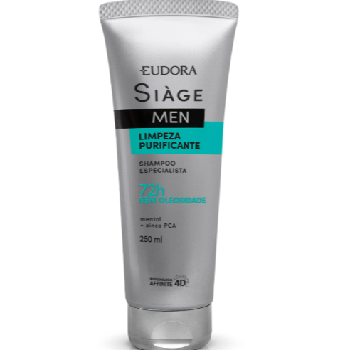 Shampoo Siàge Men Limpeza Purificante 250ml Eudora.