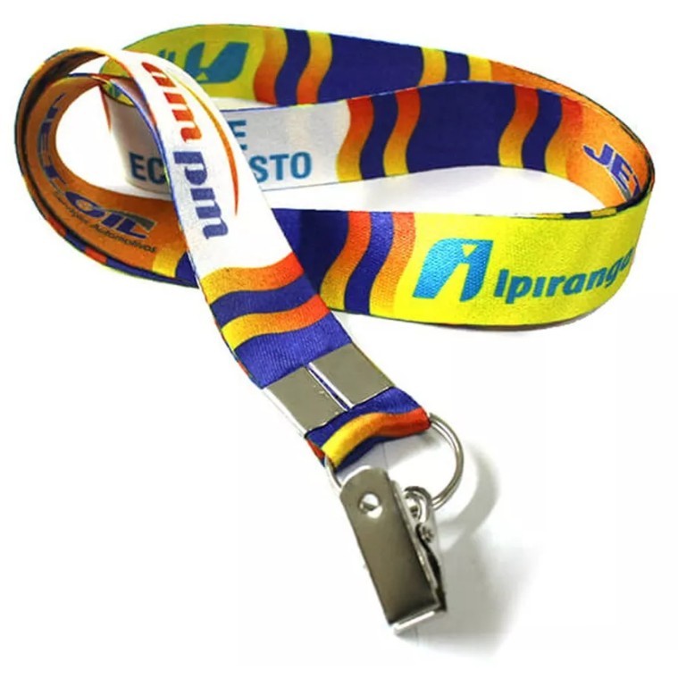 Cordão p/ Crachá Personalizado Impressão Digital 30 a 100uni em Oferta na Shopee