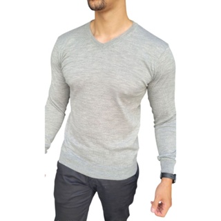 Blusa suéter em lã malha leve pullover básico fininho casual em Oferta na Shopee