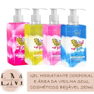 Kit Gel hidratante Corporal e área da virilha 280ml Soul Cosméticos (escolha o kit)