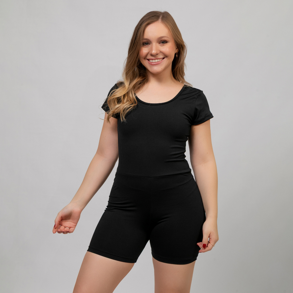 Maiô de perninha Macaquinho Com Bojo Uv50+ Hidroginástica Alta Compressão Evangélico