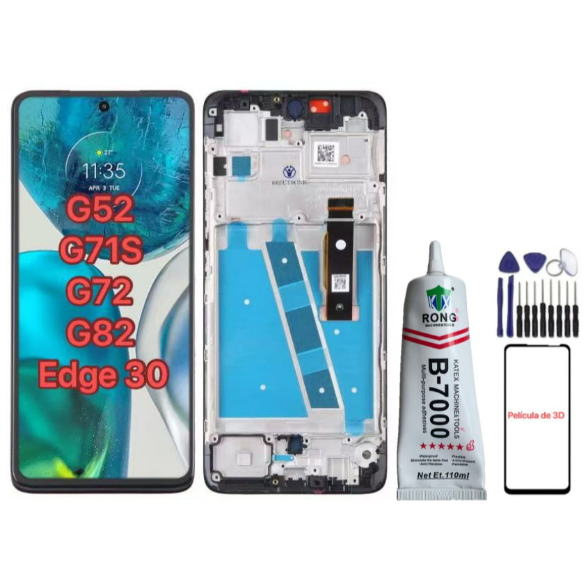 Tela Touch Display Lcd Moto G52/G71S/G72/G82/Edge 30 Compatível XT2221-1 XT2225-1 Incell / Oled