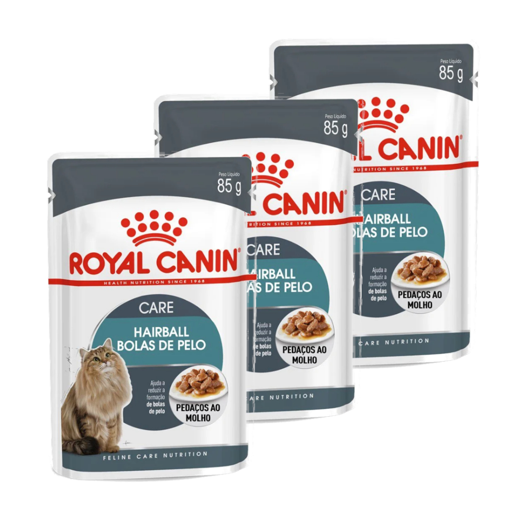 Kit 3 Sachê Royal Canin Hairball Bola Pelo Gato Adult 3x85gr em Oferta na Shopee