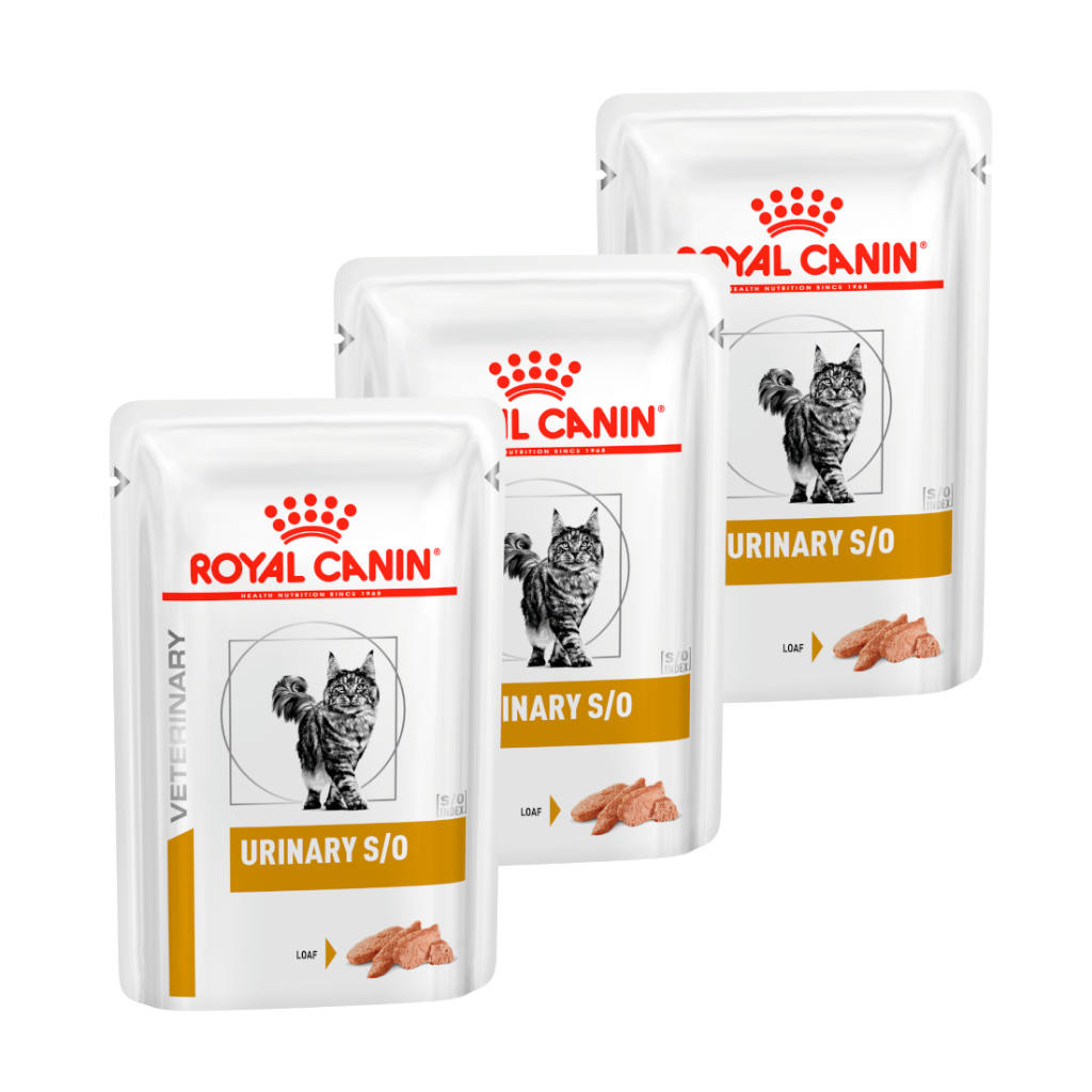 Kit 3 Sachê Royal Canin V.Diet Urinary S/O Gato Adulto 85gr