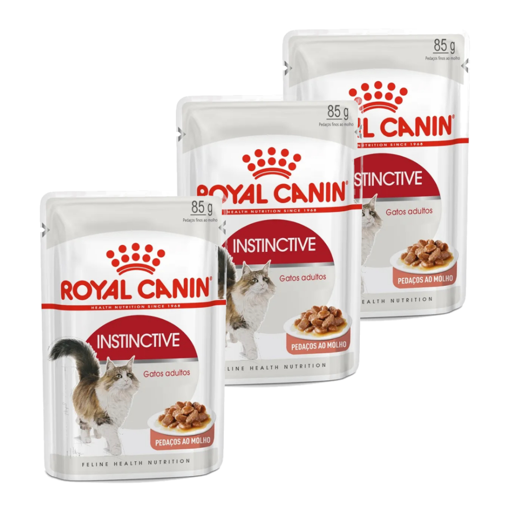 Kit 3 Sachê Royal Canin Instinctive Gatos Adultos 3x85g em Oferta na Shopee