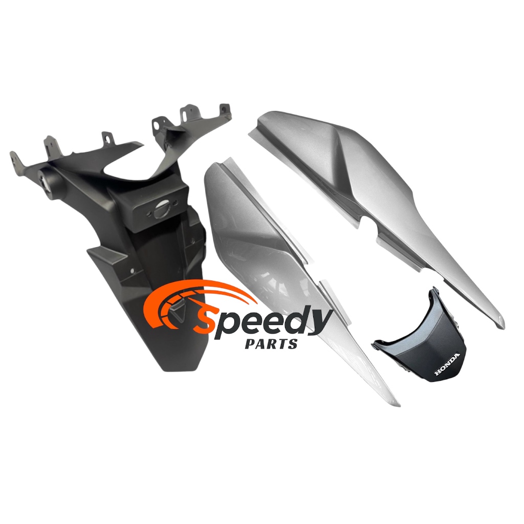 Rabeta traseira CG Fan 160 Prata Force 2022 + Paralama de Placa traseiro CG Fan 150/160 2014 a 2024