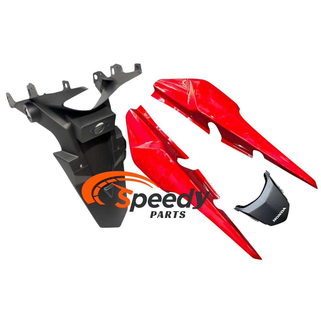 Rabeta traseira CG Fan 160 Vermelho Perolizado 2022/23/24 + Paralama de Placa traseiro CG Fan 150/160 2014 a 2024