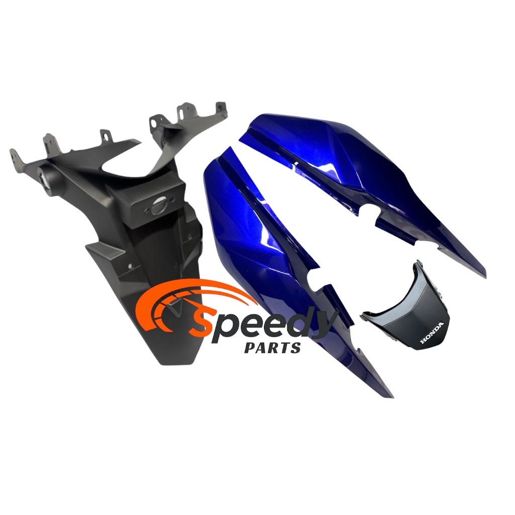 Rabeta traseira CG Fan 160 Azul 2022 + Paralama de Placa traseiro CG Fan 150/160 2014 a 2024