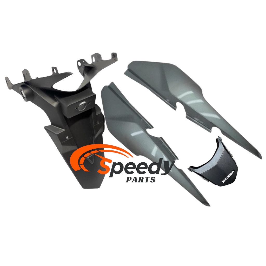 Rabeta traseira CG Fan 160 Prata Ibiuna 2020/2021 + Paralama de Placa traseiro CG Fan 150/160 2014 a 2024